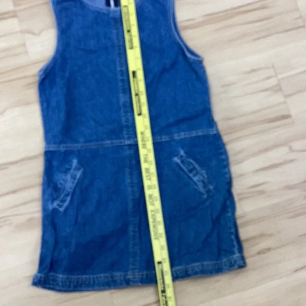 Gap Girls Denim Jumper Dress With Pockets Medium